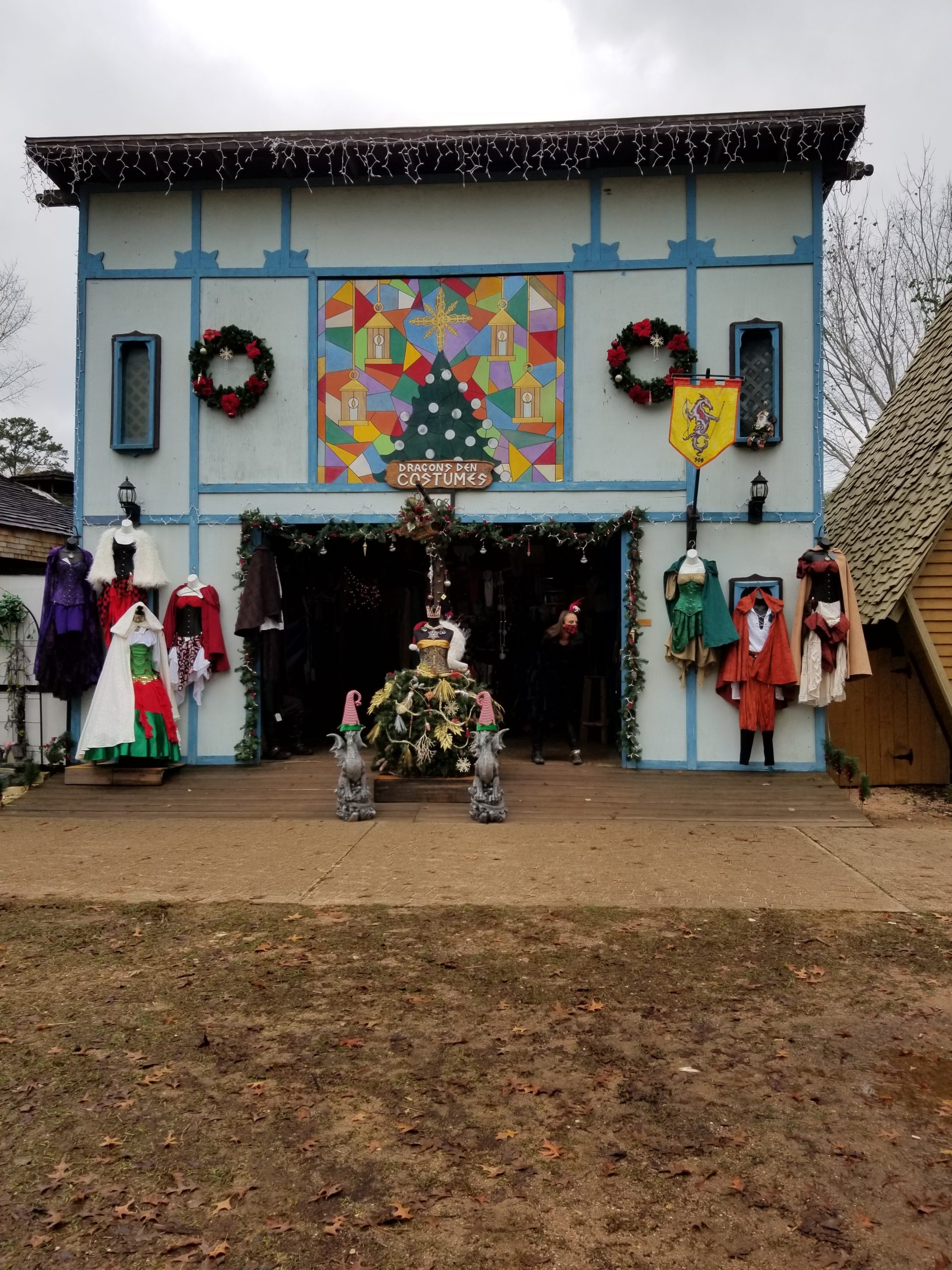 Building With Medieval Garb Display