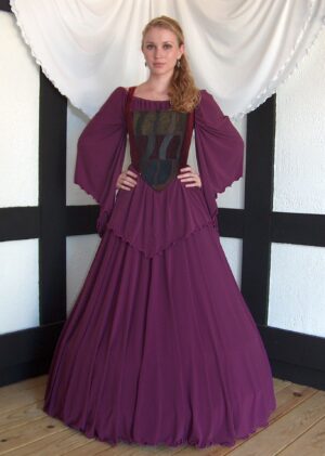 Purple Renaissance Dress And Corset