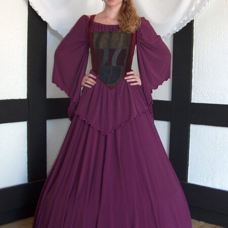 Purple Renaissance Dress And Corset