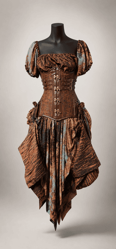 steampunk brown dress black mannequin 240x512